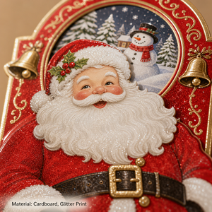 Cartes de vœux de Noël, cartes de vœux de fêtes, cartes à thème Père Noël et bonhomme de neige pour les salutations saisonnières - Product Image 4