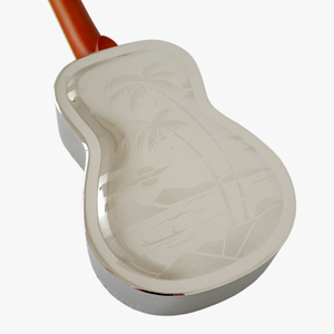 <span class=keywords><strong>Ukelele</strong></span> Resonador con Cuerpo de Latón Cromado Brillante, con Árbol Hawaiano, Acabado Arenado, <span class=keywords><strong>Ukelele</strong></span> de Concierto de 24 Pulgadas, Marca <span class=keywords><strong>Aiersi</strong></span> - Product Image 4