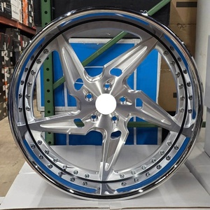 Cerchi Forgiati LZT-1103 Personalizzati per Auto, 22 24 26 Pollici, Bipartiti, con Bordo Cromato e Profilo Profondo, 5x114.3 5x120 per Chevy <span class=keywords><strong>Monte</strong></span> <span class=keywords><strong>Carlo</strong></span> Camaro - Product Image 3