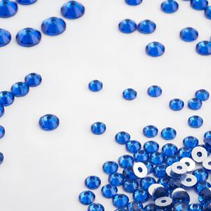 YAXI Perline di Strass a Forma di Diamante con Foro Centrale, in Resina Epossidica Zaffiro da 6mm, da Cucire, per Creazione di Abiti e Forniture di Gioielli - Product Image 2