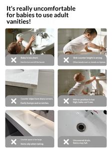 Table à laver pour enfants <span class=keywords><strong>Beitian</strong></span>, lavabo pour bébé - Design rectangulaire en plastique, modèle YST-S1 pour les enfants de 2 à 3 ans, éducation précoce - Product Image 5