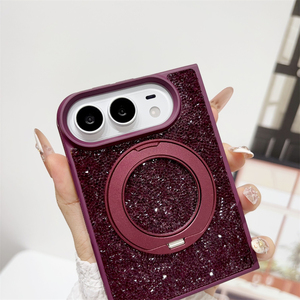 Funda de Teléfono de Lujo con Cristales Brillantes para iPhone DUO, con Anillo Giratorio de 360 Grados, Magnética, con Pedrería - Product Image 3