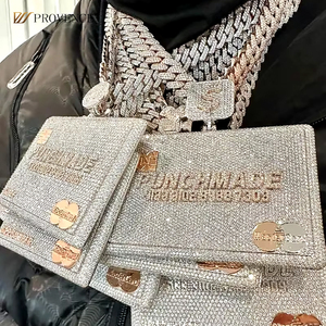 Liontin kartu kredit 925 perak Custom liontin Hiphop Moissanite kustom rantai nama pribadi untuk pria wanita liontin Iced Out - Product Image 1