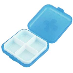4 Compartment Pill Box Medicine Vitamin <b>Tablet</b> Storage <b>Container</b> Travel Case - Product Image 3
