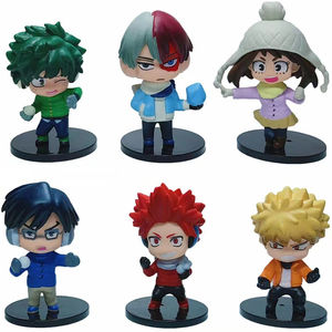 Set de 6 figuras de PVC de tamaño mini de Boku No Hero Academia, Midoriya Izuku y All Might, juguete premio para juego de caja de huevos Gachapon - Product Image 1