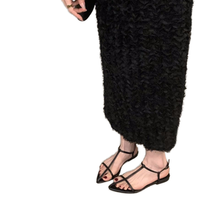 Sandalias de Tacón Grueso de Piel Sintética Roja con Tira Fina para Mujer, Nuevos Estilos de Primavera, Verano y Otoño, Zapatos de Tacón Alto Puntiagudos - Product Image 1