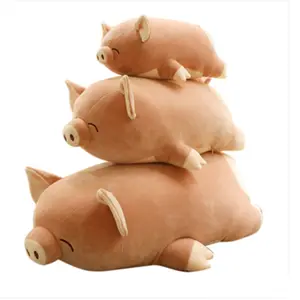 2024 Venta caliente diseños populares cerdo almohada juguetes de peluche animales de peluche muñecas peluches cama cojín para niños juguetes personalizados