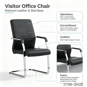 Modern Design PU/Cowhide Leather <b>Chair</b> 37760-2052A - Product Image 6