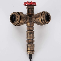 Lampes suspendues industrielles rétro Loft, style vintage Steampunk, lampe suspendue en forme de tuyau d'eau, E27 Edison, luminaire de plafond à une seule tête