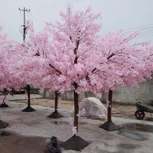 Grand <span class=keywords><strong>arbre</strong></span> artificiel de cerisier en fleurs blanc en fibre de verre, personnalisé et économique, pour décoration de mariage en extérieur - Product Image 5