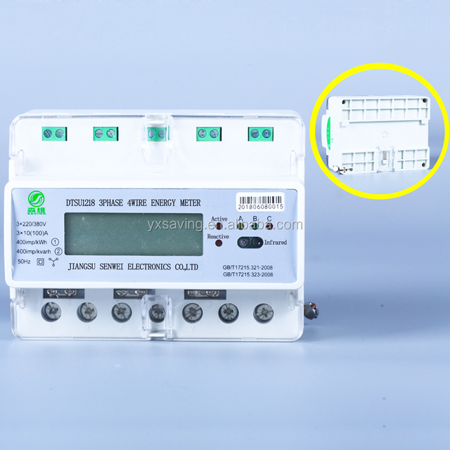 Smart Din Rail KWH Meter Wireless CT RS485 & Wifi Communication 3 Phase 4 Wires Single Phase Field Calibrator Energy Meters