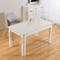 Nappe en PVC transparente scintillante argentée RNPT, imperméable, sur mesure pour mariage et repas