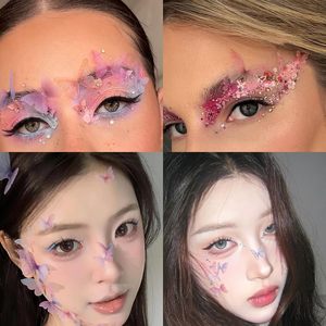 Autocollants Papillons en <span class=keywords><strong>Strass</strong></span> Auto-Adhésifs pour le <span class=keywords><strong>Visage</strong></span>, Accessoires de Rave, Bijoux de Corps et Cheveux, Essentiels pour les Festivals - Product Image 4