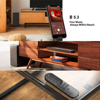 Barra de Sonido de 280W de Potencia Pico, con Subwoofer y Altavoz para TV con Mejora de Bajos, Sistema de Audio para Cine en Casa, Superventas