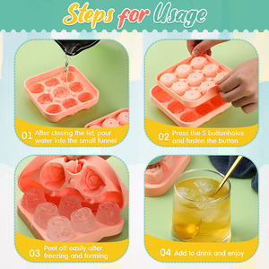 Dễ dàng phát hành Rose Shaped 6 khoang <span class=keywords><strong>Ice</strong></span> <span class=keywords><strong>Cube</strong></span> <span class=keywords><strong>Tray</strong></span> <span class=keywords><strong>Silicone</strong></span> <span class=keywords><strong>Ice</strong></span> <span class=keywords><strong>Tray</strong></span> Flower Shaped <span class=keywords><strong>Ice</strong></span> ball maker với bao gồm - Product Image 5