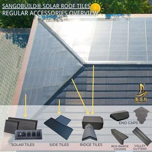 Custom 95W <strong>Solar</strong> Energy Systems Home <strong>Solar</strong> Roof <strong>Tiles</strong> Photovoltaic Bipv <strong>Solar</strong> Roof Flat Shingle <strong>Tile</strong> - Product Image 2