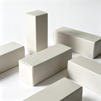 Boîte de papier de peau de vache blanche universelle rectangulaire 2mm d'épaisseur petite boîte en carton blanche en gros en stock