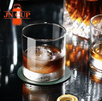 Lot de 6 verres à whisky créatifs à fond épais, écologiques, pour spiritueux, bière et gobelets à rincer, 280 ml