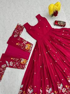 High On Demand Gown with <b>Jacket</b> Set for <b>Women</b> Elegant Party Wear Ethnic Outfit for <b>Wedding</b> Festival Available At Export Price - Product Image 5