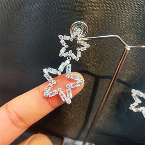 Pendientes de Estrella para Mujer, Estilo Coreano, Pentagrama Hueco, Joyería Chic de Moda, Regalo para Fiesta - Product Image 3