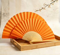 Éventail simple en bambou orange Lihuida de Guangdong, outil de refroidissement parfait pour l'été, essentiel pour la décoration