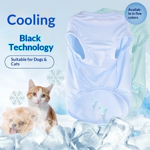 Solides Kühl-T-Shirt für Haustiere, leichte, weiche, atmungsaktive Weste, Sommer-Kühlkleidung, Sonnenschutz für kleine, mittelgroße und große Hunde und Katzen - Product Image 3