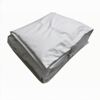 50% coton 50% polyester 180TC drap de lit blanc hôpital Twin XL draps plats