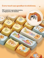 Ensemble de touches de clavier AKKO Capybara Pudding (140 touches) - Transparence lumineuse - Design mignon de dessin animé - Clavier mécanique complet - Sublimation universelle