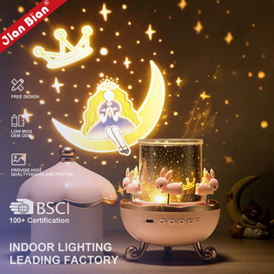 2025 Mới Tiktok Dễ Thương Thiết Kế Kỳ Nghỉ Có Thể Sạc Lại Lãng Mạn Âm Nhạc Hộp 360 ° Xoay Bé Ánh Sáng Ban Đêm Sao Bầu Trời Máy Chiếu Cho Quà Tặng - Product Image 1