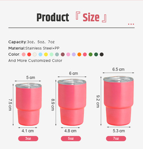 Verre à shot en acier inoxydable à double paroi avec paille, personnalisable avec logo, réutilisable, écologique, pour promotion, mini 3oz 5oz 7oz, pour <span class=keywords><strong>Tequila</strong></span> - Product Image 4