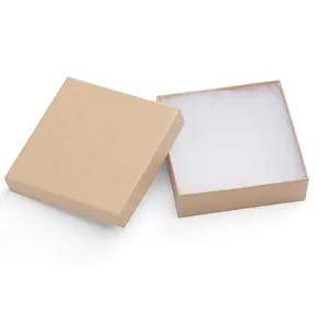定制棕色珠宝纸礼品盒耳环项链手镯纯棉填充纸板纸首饰盒礼品盒