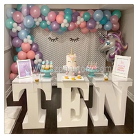 Fournitures pour Fête d'Anniversaire d'Enfants – Chiffres et Lettres (2/10) pour Table – Métal Acrylique Durable pour la Saint-Valentin, Thanksgiving, Noël