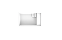 Piscine rectangulaire moderne et minimaliste de petite taille avec marches, pour villa, cour, piscine extérieure, piscine de loisirs familiale