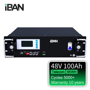 แบตเตอรี่ลิเธียมไอรอนไลฟ์โป4 แบบกำหนดเอง 6000 รอบการใช้งานแบบ Deep Cycle 48V 100Ah สำหรับโทรคมนาคม - Product Image 3