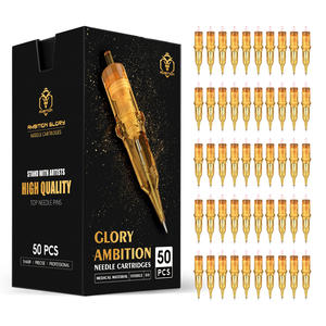 Ambition Glory - 50 Agujas Desechables para <span class=keywords><strong>Tatuaje</strong></span> en Cartucho, 1RL 3RL 5RL 7RL 9RL 11RL 14RL RL 5RM 7RM 9RM 11RM 13RM RM 7RS RS 5M1 M1 - Product Image 1