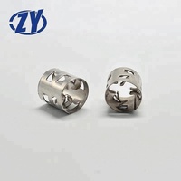 Anneaux de remplissage de colonne Pall en acier inoxydable SS304 SS316 de haute qualité, anneaux Raschig, tailles 0,6''-3'', marque Zhongying