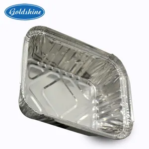 Container Box Tray Aluminum Foil with Paper Lid Waterproof Food Customized Rectangle Travel Aluminum Dishes. Big Size 7g Accept