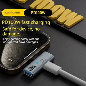 <span class=keywords><strong>Convertidor</strong></span> USB 3.2 2 en 1, PD100W, Portátil, Tipo C a Tipo C Hembra, Puerto <span class=keywords><strong>de</strong></span> Carga Rápida PD, Adaptador Universal OTG USB C - Product Image 4