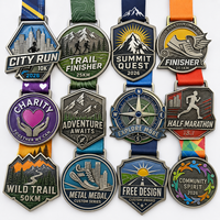 Médailles de course personnalisées en alliage de zinc 3D pour marathon, course urbaine 2026, trail, médailles de finisseur, récompenses sportives d'aventure avec ruban, vente en gros