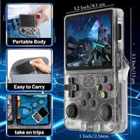 Console de jeu portable rétro mini LR Air R36S Rockchip RK3326 64 Go/128 Go IPS, 3000 mAh, 3,5 pouces, 640x480, 15000 jeux, Wi-Fi