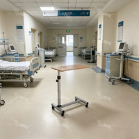 Table de lit réglable en hauteur pour patient JINYU - Durable et légère pour les soins à domicile et la réadaptation