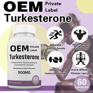 Suplemen Diet Turkesterone 500mg 2 Persen Ajuga Turkestanica 120 Kapsul Buatan Pabrik OEM - Product Image 5