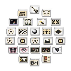 Pulsera de módulo italiano hecha a mano, joyería creativa DIY, dijes negros mágicos, accesorio de moda, artesanía personalizada - Product Image 3