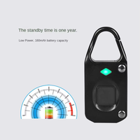 Tuya – cadenas intelligent à empreintes digitales, Mini cadenas électronique biométrique antivol, Portable, pour voyage, bagages, armoire de rangement