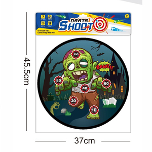 Jeu de fléchettes adhésives Zombie d'Halloween 36 cm avec 6 balles collantes en polyester pour enfants, utilisation intérieure/extérieure pour fêtes - Product Image 2