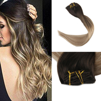 Extensions de cheveux naturels Remy — jk hair, cheveux humains, Double Drawn, avec clips, vente en gros, 100%