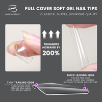 500 pièces Fournisseur chinois de produits de beauté pour ongles Unas Capsules de gel souple à couvrance totale