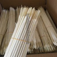 Teint en gros naturel blanc paon bâton tige plumes de paon pour matériel de montage de mouches accessoire de pêche bricolage artisanat naturel