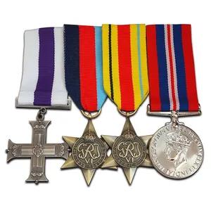Custom Metal Cross Religious Honor Award Medal With Ribbon