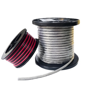 Venta caliente <span class=keywords><strong>blanco</strong></span> y rojo CCA 20awg 2 Core altavoz alambre PVC chaqueta transparente Audio <span class=keywords><strong>Cable</strong></span> OEM disponible entrega rápida - Product Image 2